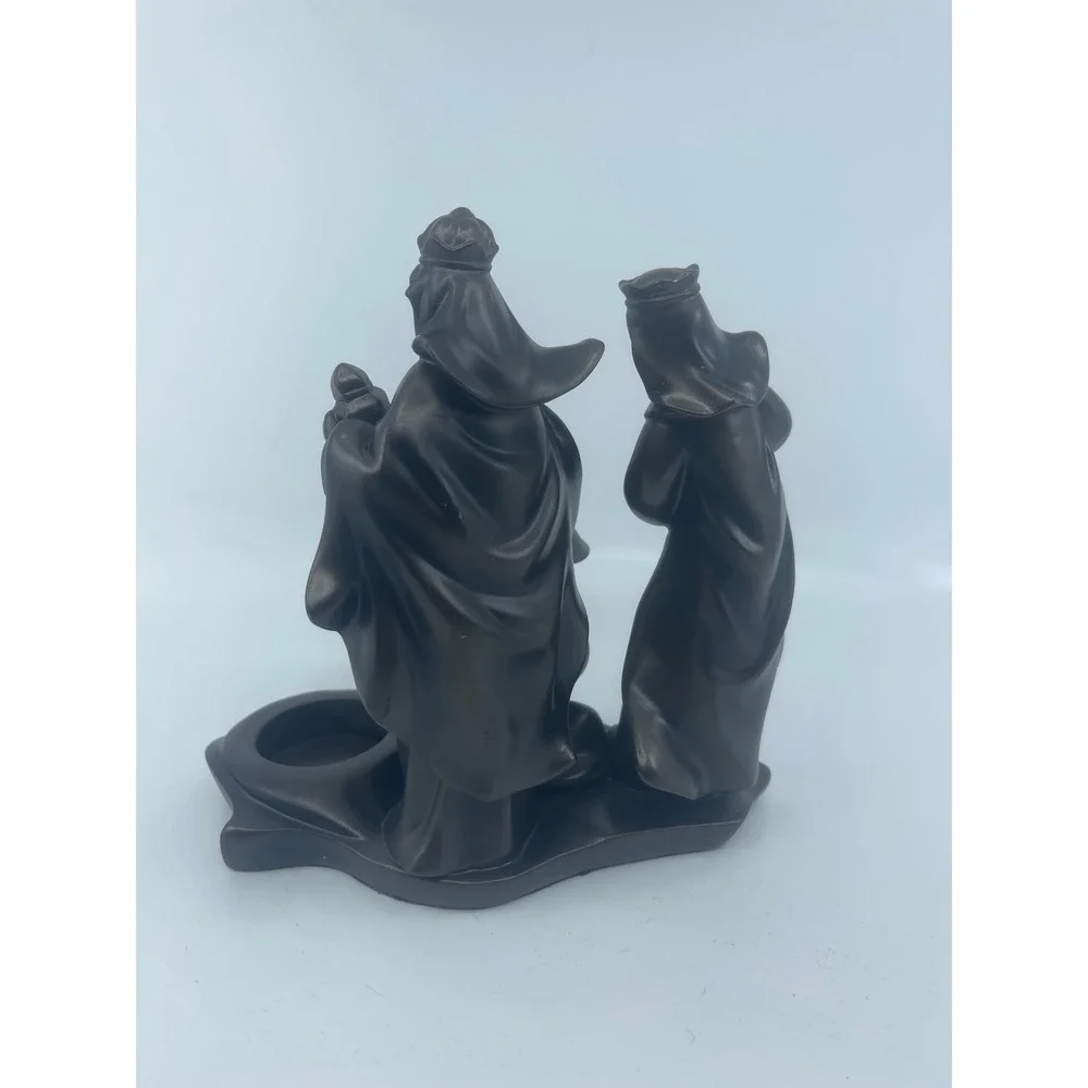 Three Wise Men‎ Magi Figurine Candle Holder Dark Bronze 6.5in STL